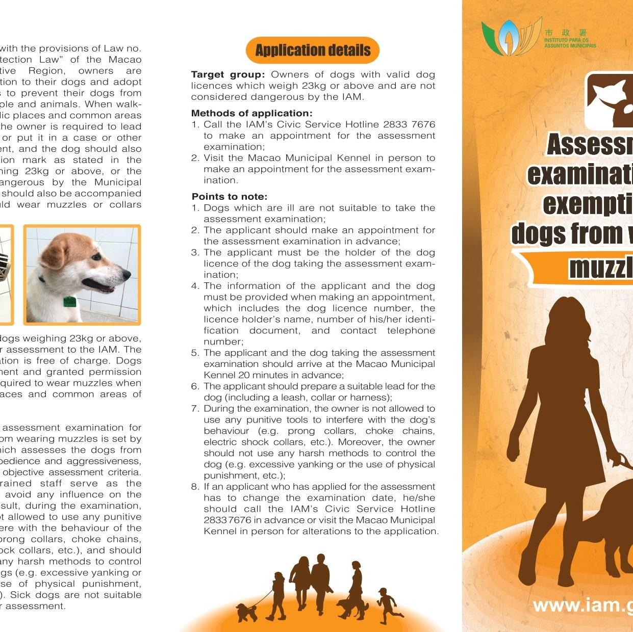Assessment examination for exemption of dogs from wearing muzzles (I) 