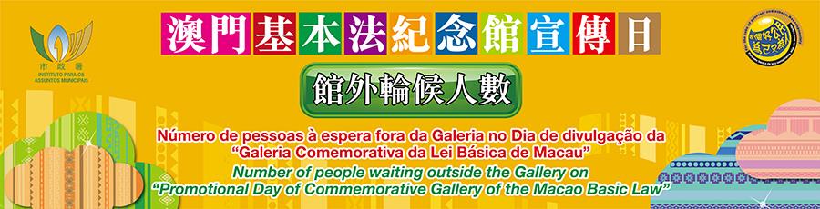 Número de pessoas à espera fora da Galeria no Dia de divulgação da “Galeria Comemorativa da Lei Básica de Macau”